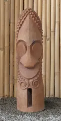 Tiki Polynnesian Statue from coconut wood, about 80cm high with natural/transparant color 